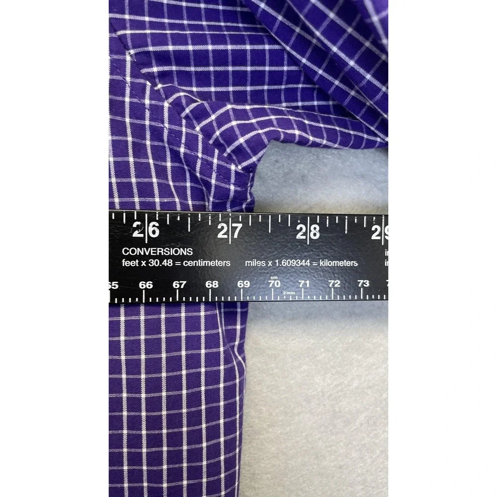 Louisiana State Tigers Shirt Mens XL Purple NCAA‎ Football Button Down Plaid LSU